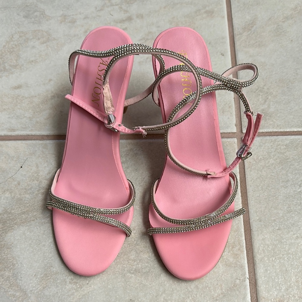 Pink Strappy Sandals
